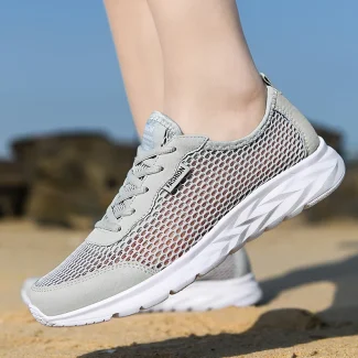 Large Size 37-49 Mesh Sport Shoes Lightweight Running Couple Breathable Shoes for Men Women
