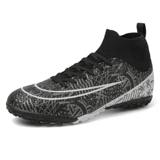 Brand Logo Custom High Top Professional AG TF Wear Resistant Training Kids Football Shoes Long Nail Spike Soccer Boots for Men